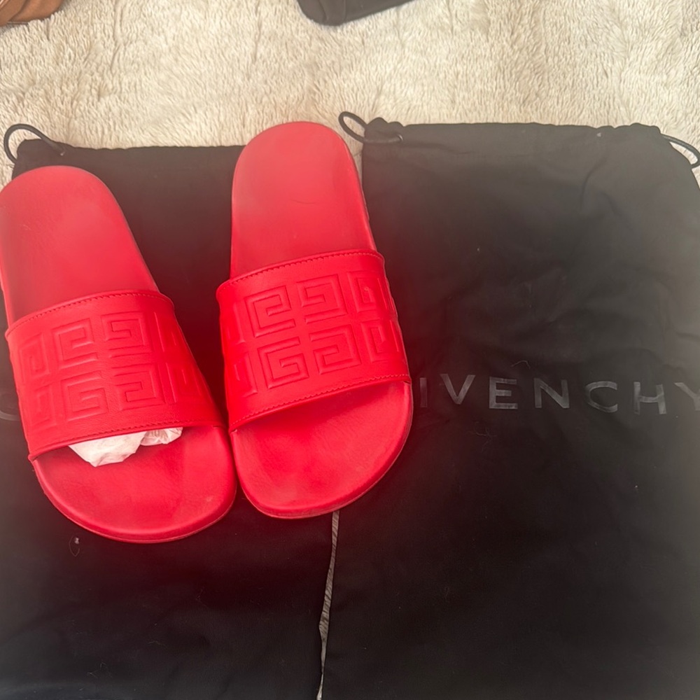 Givenchy Red Slides - image 1